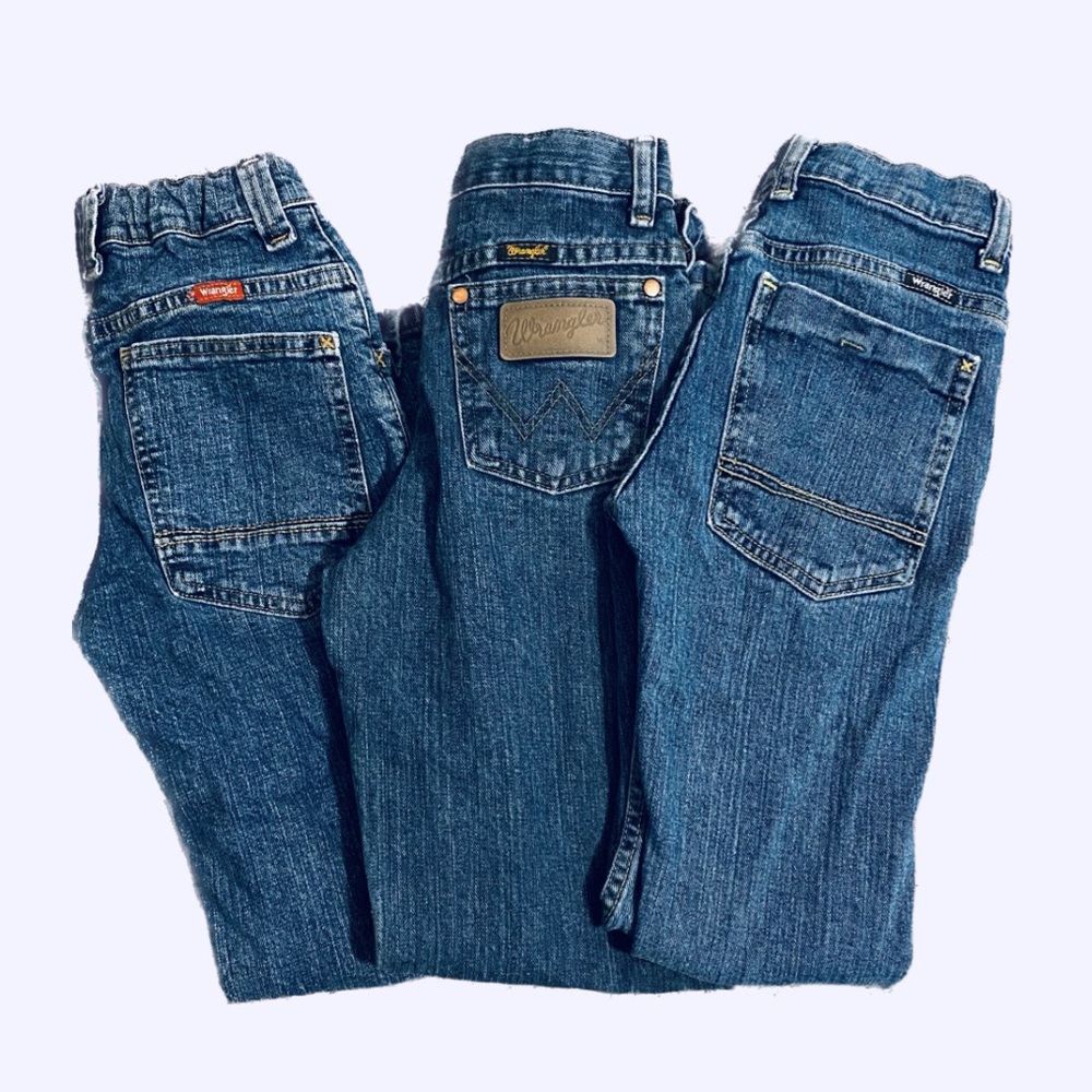Boys Wrangler Denim Jeans Bundle Blue Size 10 Regular (3 Pair)